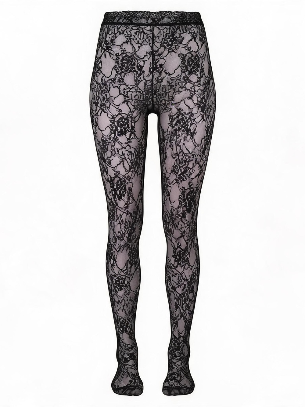 Sheer Black Lace Leggings Fashion Nova Womens Size M Nylon Blend